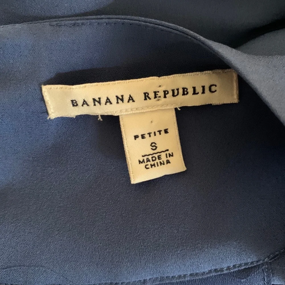 Banana Republic blue silk dress size S Petite - Picture 8 of 9